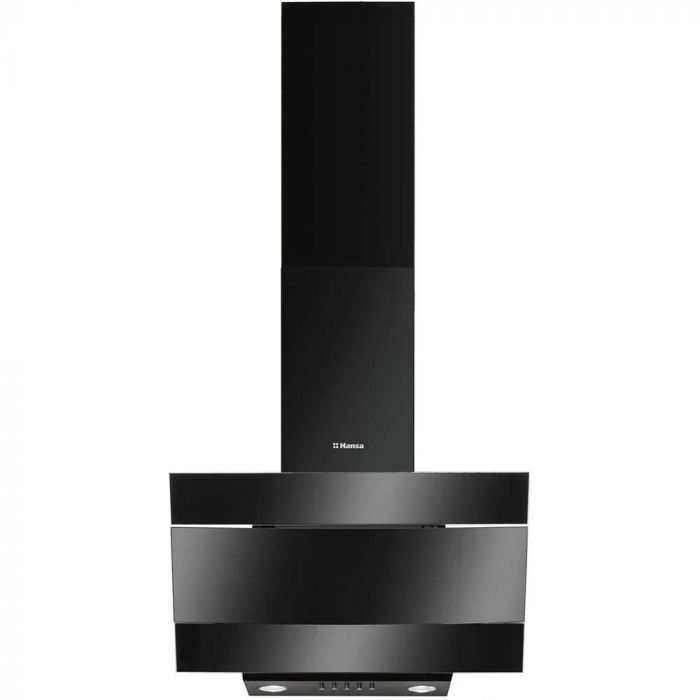 Витяжка Hansa похила, скло+метал, 60см, 280м.куб/год, чорний метал