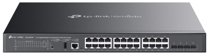 Комутатор TP-LINK SG5428XMPP 24xGE (24xPoE), 4xSFP+, 500Вт, Керований L3