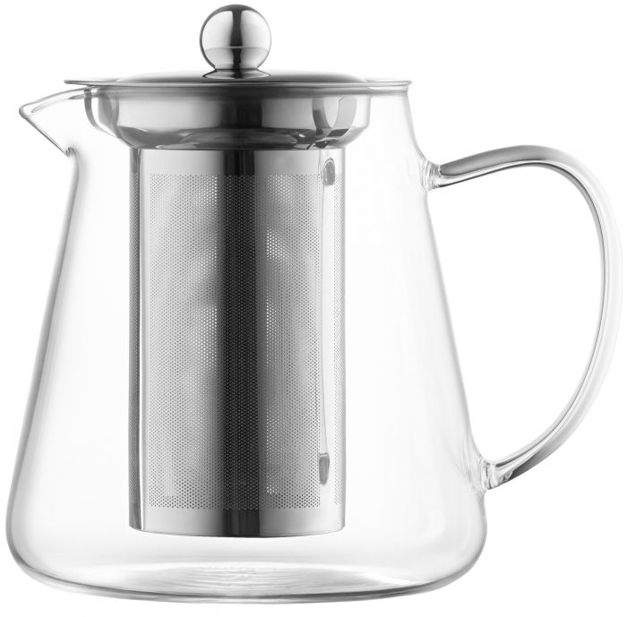 Заварник Ardesto Gemini Milano 750мл, боросилікатне скло, нержавіюча сталь, прозорий