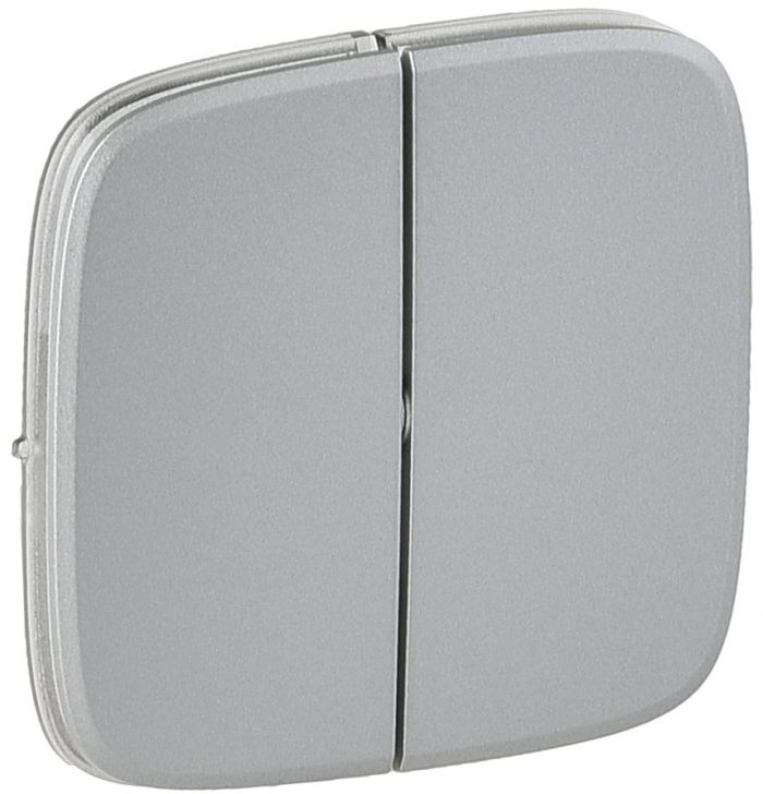 Клавіша 2-клавішного вимикача Legrand Valena ALLURE, IN*MATIC, алюміній