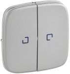 Клавіша 2-х клавішного вимикача з підсвічуванням Legrand Valena ALLURE, IN*MATIC, алюміній