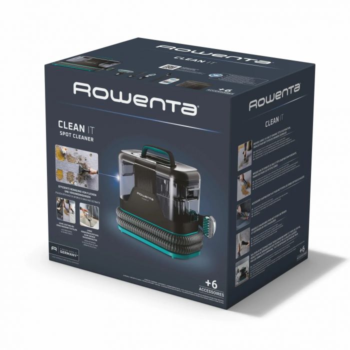 Пилосос Rowenta миючий Clean It, 750Вт, конт пил -1,5л, вода -2,3л, 13500 Па, 4 насадки, чорний