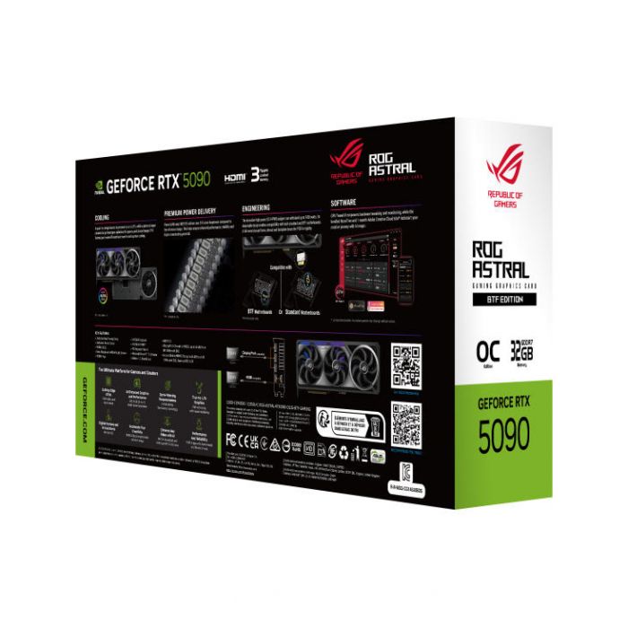 Відеокарта ASUS GeForce RTX 5090 32GB GDDR7 OC BTF ROG-ASTRAL-RTX5090-O32G-BTF-GAMING