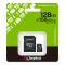 Карта пам'яті Kingston microSD  128GB C10 UHS-I A1 V10 R150MB/s + SD