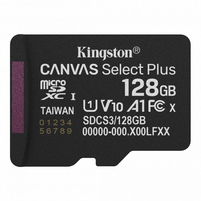 Карта пам'яті Kingston microSD  128GB C10 UHS-I A1 V10 R150MB/s