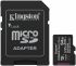 Карта пам'яті Kingston microSD   64GB C10 UHS-I A1 V10 R100MB/s + SD