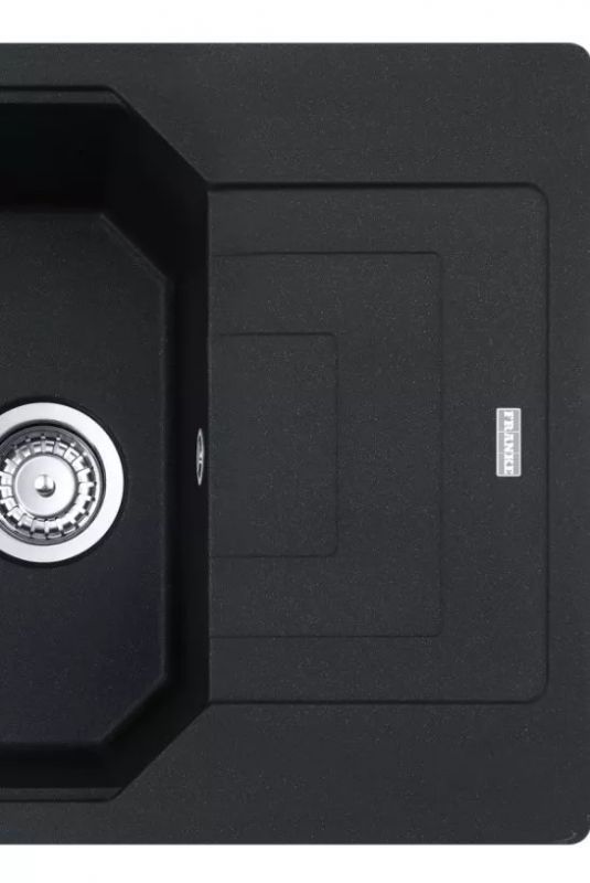 Мийка кухонна Franke Urban, фраграніт, прямокутник, з крилом, 620х500х220мм, чаша - 1, врізна, оборотна, UBG 611-62, онікс