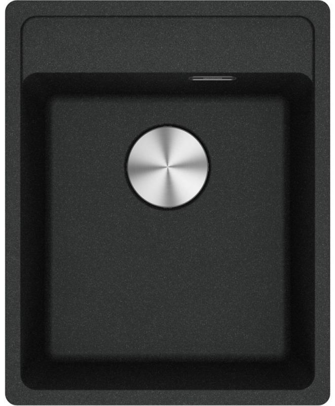 Мийка кухонна Franke Maris, фраграніт, прямокутник, без крила, 410х510х200мм, чаша - 1, врізна, MRG 610-37 TL, онікс