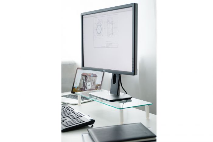 Підставка для монітора DIGITUS Universal glass monitor riser, до 20кг