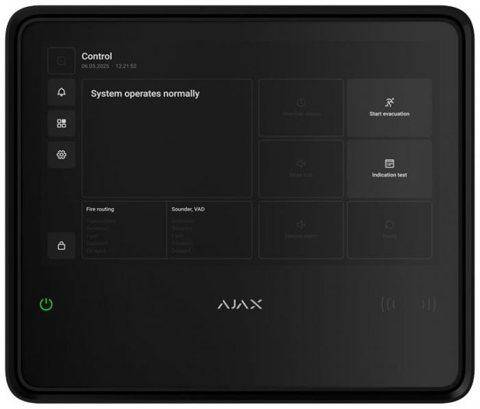 Інтелектуальна пожежна централь Ajax EN54 Fire Hub black, gsm, ethernet, jeweller, EN54, бездротова, чорний