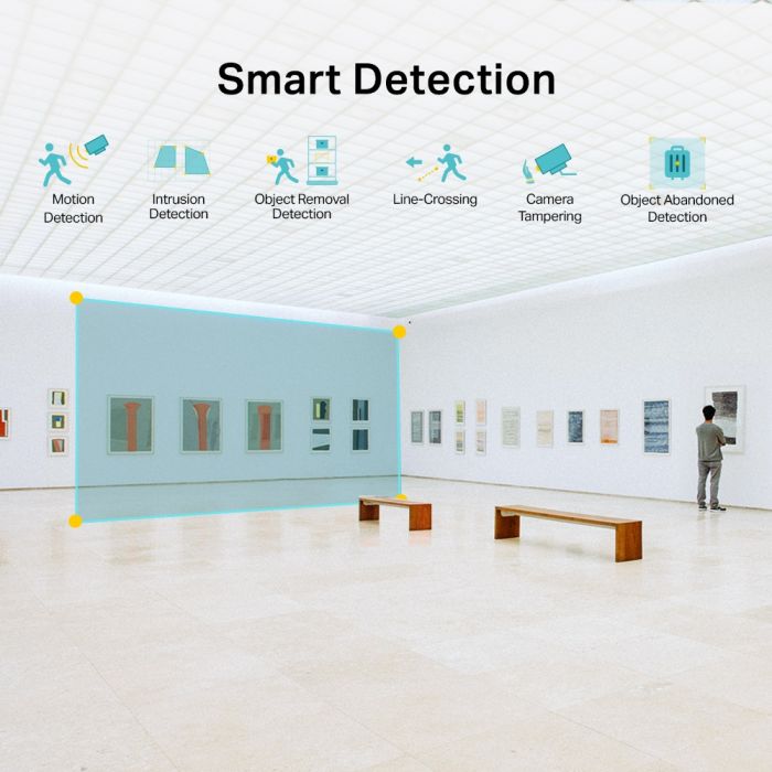 IP-Камера TP-LINK VIGI C240-4, PoE, 4Мп, 4  мм, H265+, IP66, Turret, кольорове нічне бачення, внутрішня