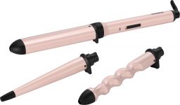 Мультистайлер Babyliss Curl & Wave Trio Styler, 58Вт, темп.режимов-2, 180°C, 210°C , термо килимок, рукавиця, кераміка, чорно-рожевий