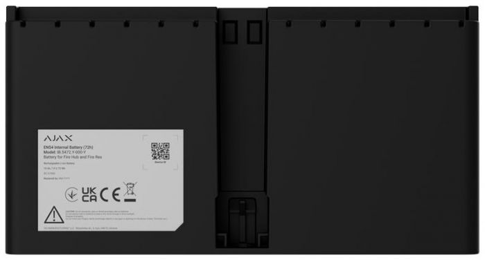 Акумулятор Ajax EN54 Internal Battery 72h black , для Ajax Fire Hub і Ajax Fire Rex, 72 год, EN54, чорний