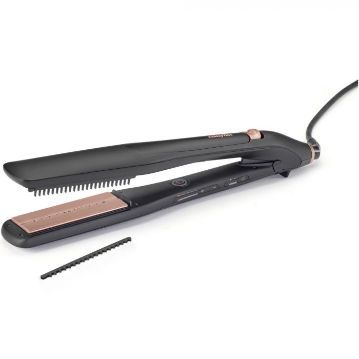 Випрямляч Babyliss Steam Lux Styler, 56Вт, темп.режимов-5, 170-210 °C, термо килимок, кераміка, чорний