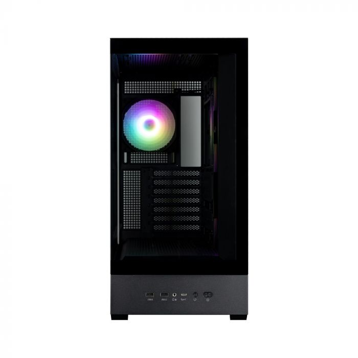 Корпус Zalman P40 DS без БЖ, 2xUSB3.0, 1x Type C, 3x120мм ARGB Reverse,  1x120мм ARGB, VGA 420мм, LCS ready, TG Side/Front Panel, Display, ATX, чорний