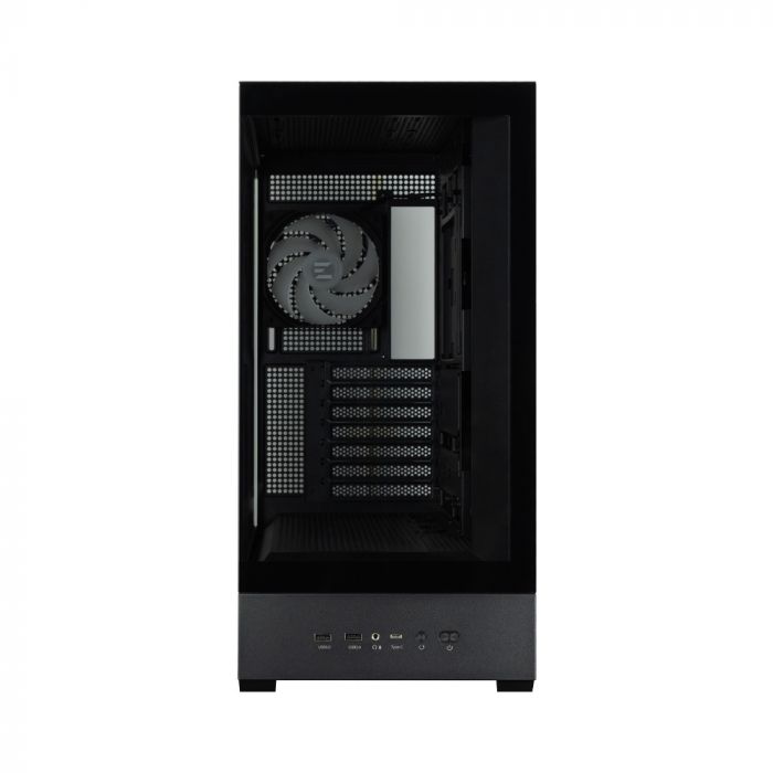 Корпус Zalman P40 DS без БЖ, 2xUSB3.0, 1x Type C, 3x120мм ARGB Reverse,  1x120мм ARGB, VGA 420мм, LCS ready, TG Side/Front Panel, Display, ATX, чорний