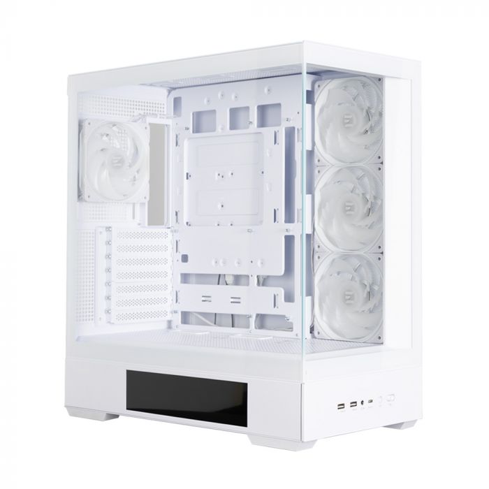 Корпус Zalman P40 DS без БЖ, 2xUSB3.0, 1x Type C, 3x120мм ARGB Reverse,  1x120мм ARGB, VGA 420мм, LCS ready, TG Side/Front Panel, Display, ATX, білий