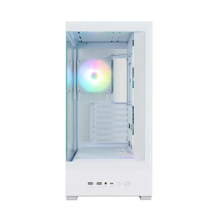 Корпус Zalman P40 DS без БЖ, 2xUSB3.0, 1x Type C, 3x120мм ARGB Reverse,  1x120мм ARGB, VGA 420мм, LCS ready, TG Side/Front Panel, Display, ATX, білий