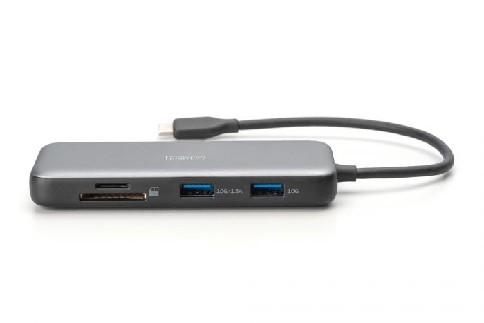 Док-станція DIGITUS USB-C > 2xHDMI/2xUSB-A/USB-C/SD/MicroSD/RJ54