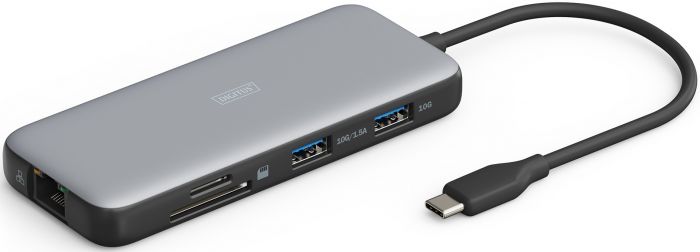 Док-станція DIGITUS USB-C > 2xHDMI/2xUSB-A/USB-C/SD/MicroSD/RJ54