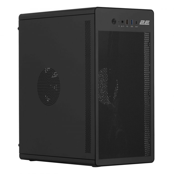 Корпус 2E Credo V285B-400 з БЖ 2E ATX400, 1xUSB3.0, 1х USB 2.0, 1xUSB Type-C, 1x120мм, VGA 300мм, mATX, чорний