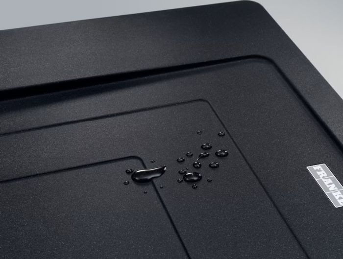 Мийка кухонна Franke Urban, фраграніт, прямокутник, з крилом, 620х500х220мм, чаша - 1, врізна, оборотна, UBG 611-62, чорний матовий