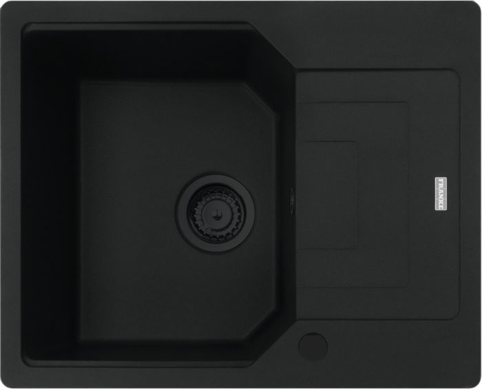 Мийка кухонна Franke Urban, фраграніт, прямокутник, з крилом, 620х500х220мм, чаша - 1, врізна, оборотна, UBG 611-62, чорний матовий