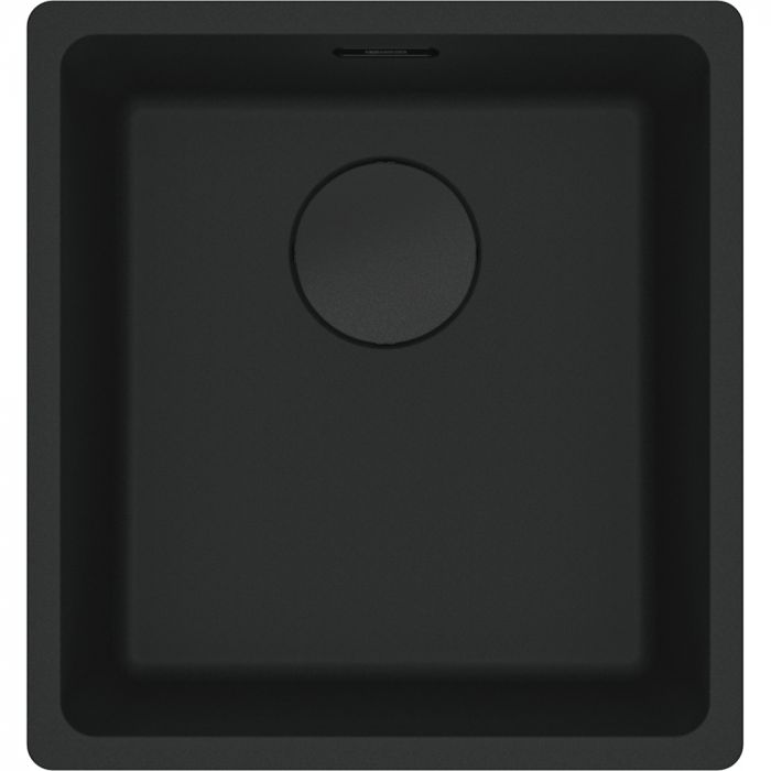 Мийка кухонна Franke Maris, фраграніт, прямокутник, без крила, 403х433х200мм, чаша - 1, монтаж під стільницю, MRG 110-37, чорний матовий
