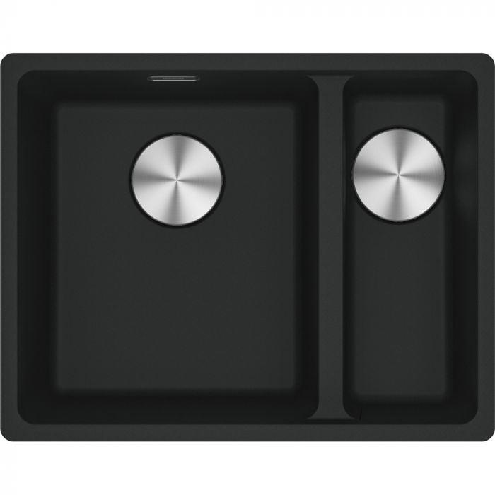 Мийка кухонна Franke Maris, фраграніт, прямокутник, без крила, 553х433х200мм, чаша - 1.5, під стільницю, MRG 160, чорний матовий