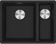 Мийка кухонна Franke Maris, фраграніт, прямокутник, без крила, 553х433х200мм, чаша - 1.5, під стільницю, MRG 160, чорний матовий