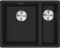 Мийка кухонна Franke Maris, фраграніт, прямокутник, без крила, 553х433х200мм, чаша - 1.5, під стільницю, MRG 160, чорний матовий