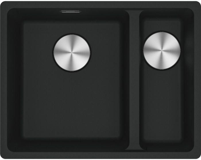 Мийка кухонна Franke Maris, фраграніт, прямокутник, без крила, 553х433х200мм, чаша - 1.5, під стільницю, MRG 160, чорний матовий