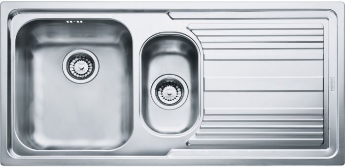 Мийка кухонна Franke Logica, нерж.сталь, прямокутник, з крилом, 1000х500х180мм, чаша - 1,5, врізна, line LLL 651, нерж декор