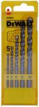 Набір свердел по бетону, цеглі, каменю DeWalt EXTREME, 5 шт, 4-10мм, кейс