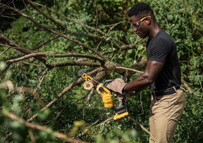 Пила ланцюгова акумуляторна DeWalt безщіткова 18В XR Li-lon 8.6м/с шина 20см 2.1кг без АКБ та ЗП