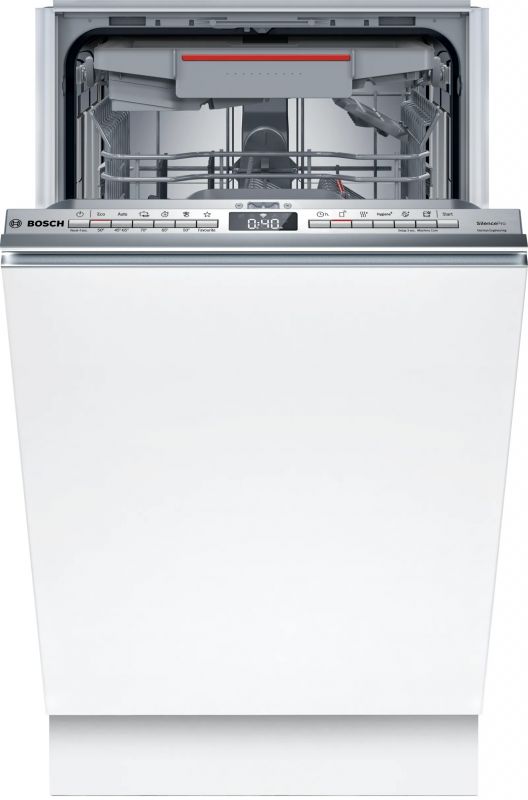 Посудомийна машина Bosch вбудована, 10компл., E, 45см, дисплей, 3й кошик, білий