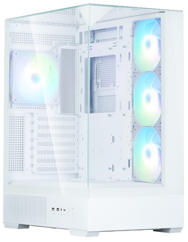 Корпус Zalman P40 Prism Plus без БЖ, 2xUSB3.0, 1x Type C, 3x120мм ARGB Reverse,  1x120мм ARGB, VGA 420мм, LCS ready, TG TG Side/Front/Top Panel, ATX, білий