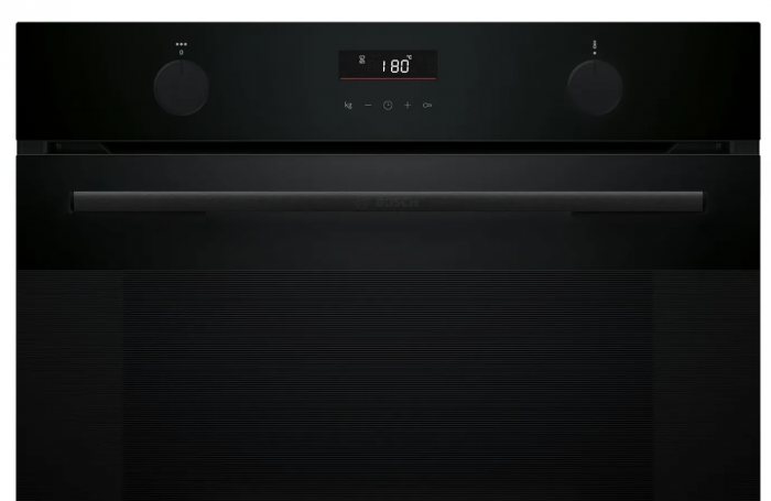 Духова шафа Bosch електрична, 76л, A, дисплей, конвекція, телескопічні направляючі, чорний