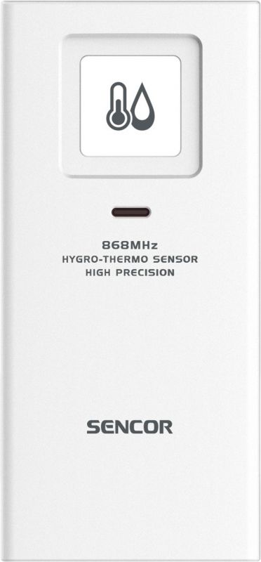 Метеостанція Sencor, внутр/зовн вимірювання, температура, вологість, час, дні тижня, календар, підтримує платформи Android та iOS, Білий