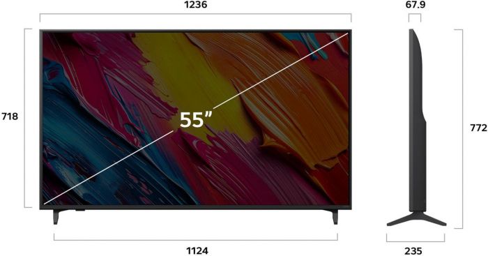 Телевізор 55" LG QNED  4K 60Hz Smart WebOS Black