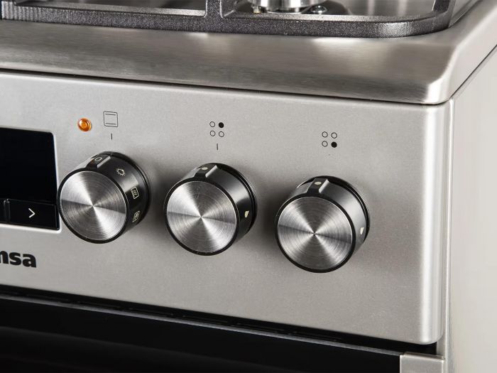 Плита Hansa комбінована, 62л, 50x60см, дисплей, конвекція, чавун, нерж