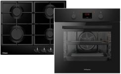 Комплект Hansa (духовка електрична + емальована газова поверхня), чорний