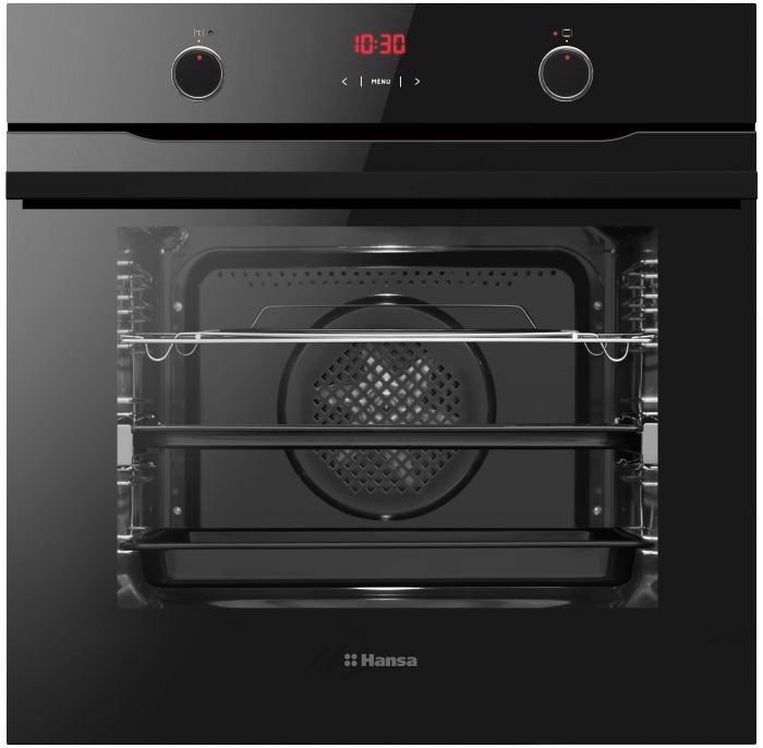 Комплект Hansa (духовка електрична + поверхня газ на склі), чорний