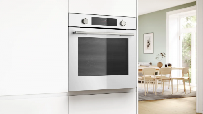 Духова шафа Bosch електрична, 76л, A, дисплей, конвекція, телескопічні направляючі,  белый