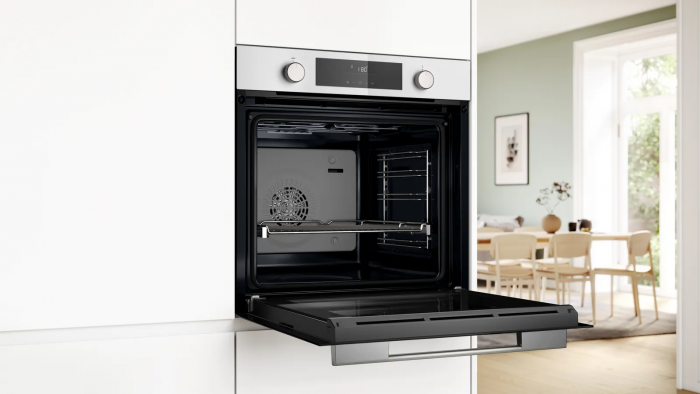 Духова шафа Bosch електрична, 76л, A, дисплей, конвекція, телескопічні направляючі,  белый