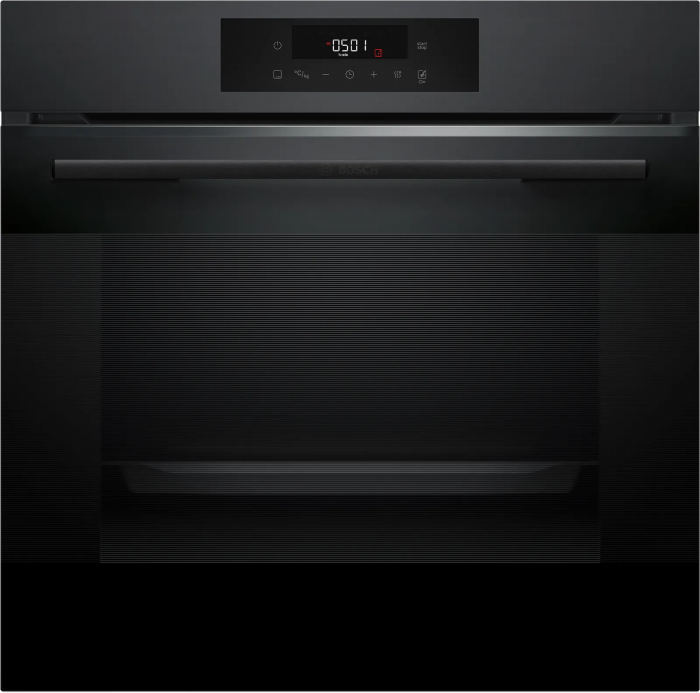 Духова шафа Bosch електрична, 76л, A, дисплей, конвекція, телескопічні направляючі (2 рівні),  чорний