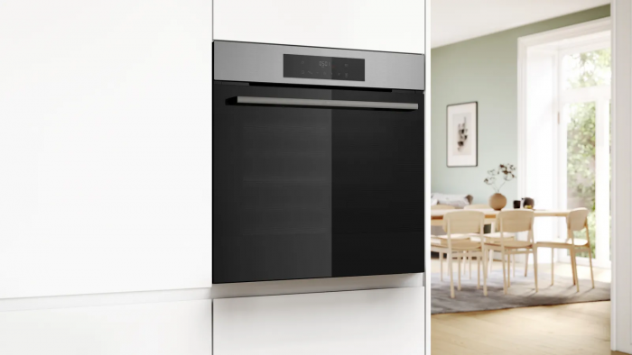 Духова шафа Bosch електрична, 76л, A, дисплей, конвекція, телескопічні направляючі (2 рівня), soft closing, нержавіюча сталь