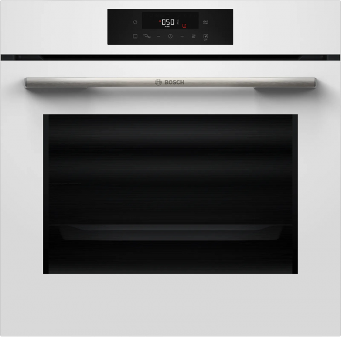 Духова шафа Bosch електрична, 76л, A, дисплей, конвекція, телескопічні направляючі (2 рівня), soft closing, білий