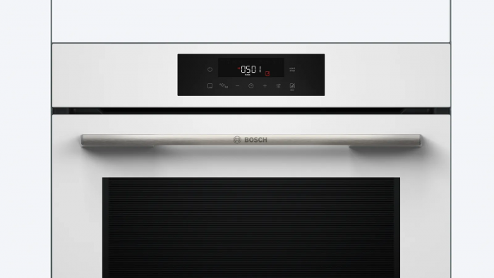 Духова шафа Bosch електрична, 76л, A, дисплей, конвекція, телескопічні направляючі (2 рівня), soft closing, білий