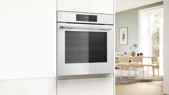 Духова шафа Bosch електрична, 76л, A, дисплей, конвекція, телескопічні направляючі (2 рівня), soft closing, білий